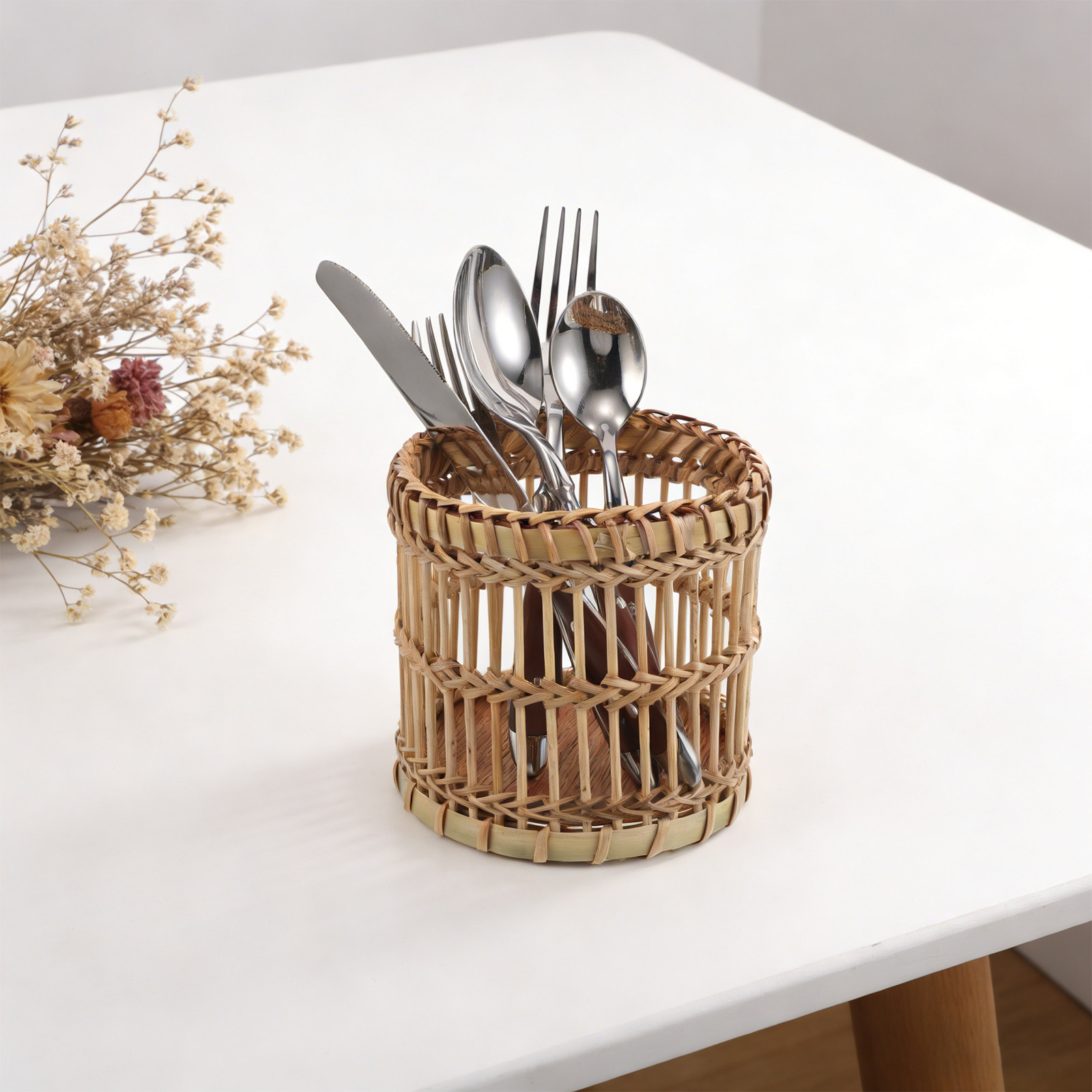 Bamboo Cutlery - Bambu Mutfak Eşyası Tutucu, Mutfak Tezgahı