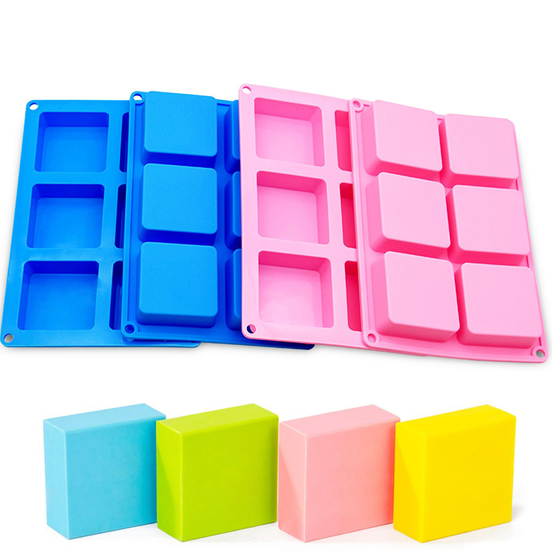 Eco Soap - Kare sabun kalıpları 6-Cavity yapışmaz silikon