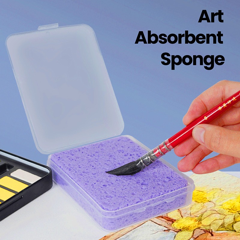 Eco Sponge - Kutulu Suluboya Pigment Boyama Temizleme Süngeri