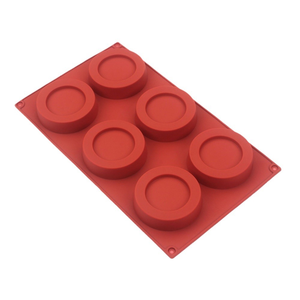 Eco Soap - 6 Bölmeli Büyük Yuvarlak Silikon Kek