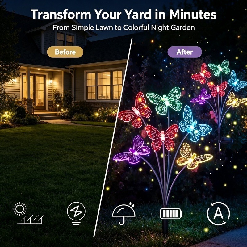 Güneş Enerjili Kelebek Lambala - Solar Garden Light incelemesi ve fiyatı