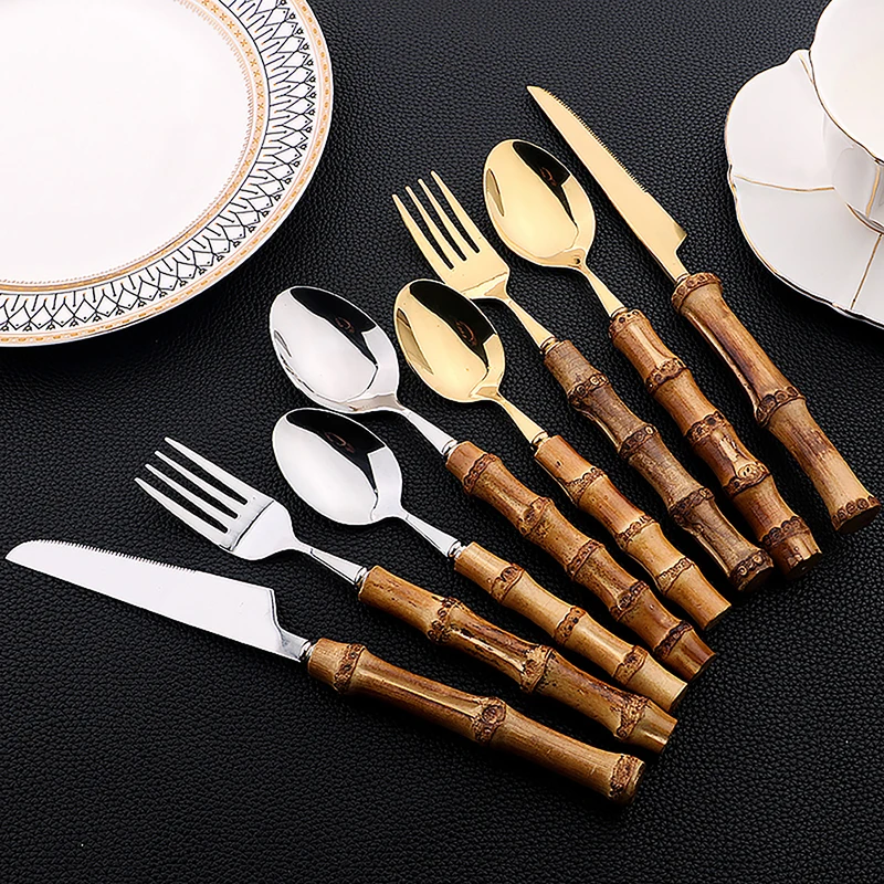 24 adet paslanmaz çelik sofra  - Bamboo Cutlery incelemesi ve fiyatı