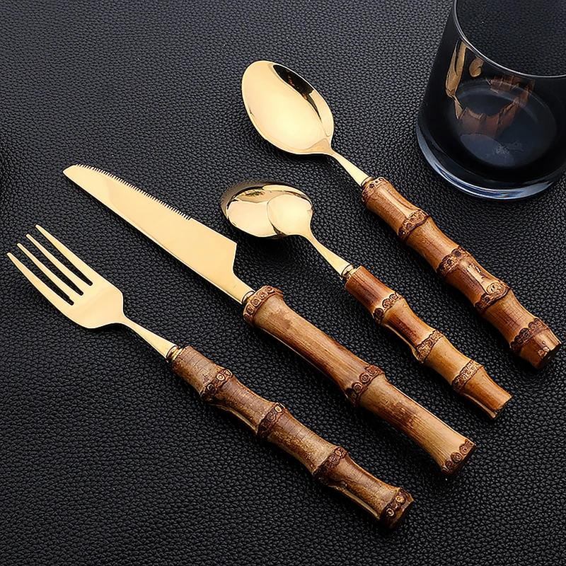 24 adet paslanmaz çelik sofra  - Bamboo Cutlery incelemesi ve fiyatı