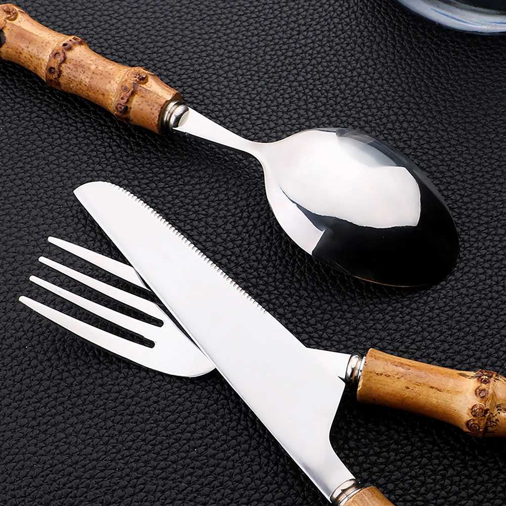 24 adet paslanmaz çelik sofra  - Bamboo Cutlery incelemesi ve fiyatı